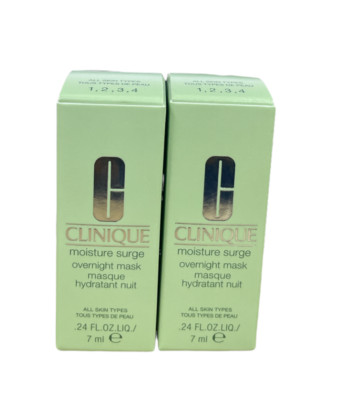 Clinique Moisture Surge Overnight Mask (0.24oz / 7mL) NEW; Lot Of 2