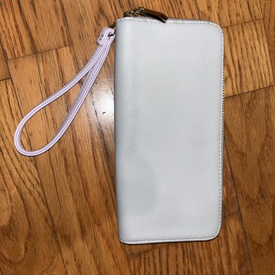 Wrist Pouch Clutch- A New Day - gray and gold