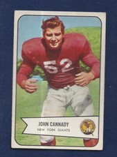 1954 BOWMAN FOOTBALL #19 JOHN CANNADY CREASE .99 SHIP F828