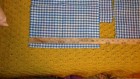 SET OF 4 VTG. HAND MADE PATCHWORK QUILT PLACEMATS  18" WIDE x 14" REVERSABLE — photo 5