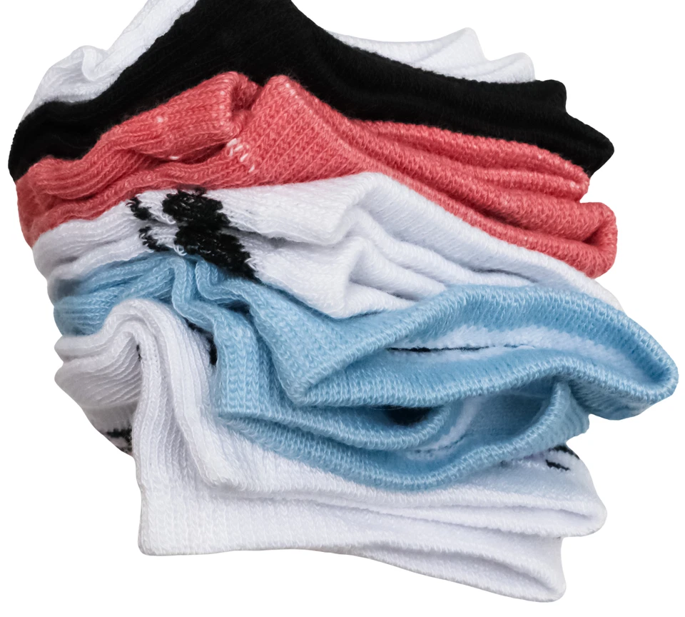 Paquete de 6 pares de calcetines Sam & Olivia No Show para mujer talla 4-10 corazones coloridos Foto 4 de 4