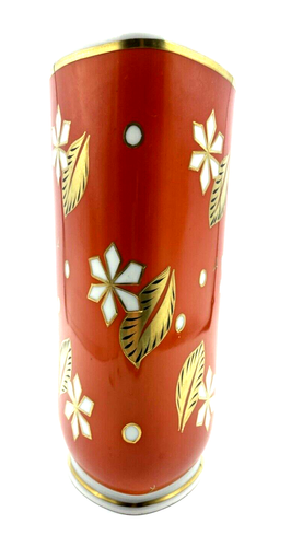 Vintage Geiersthal Porzellan Vase interessante Form handbemalt H 23 cm gepflegt - Bild 4 von 8
