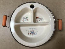 EXCELLO LITTLE BO PEEP Vintage Ceramic Baby Warming Feeding Plate Dish 1940  s