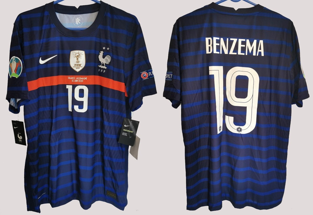 フランス代表 BENZEMA 19番 シャツ Lサイズ 2022/23 France Home Jersey #19 Benzema Medium Nike World Cup