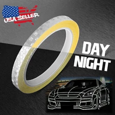 Reflective Safety Tape Self Adhesive pinstripe Sticker Strip Decal 26FT Roll 1CM