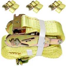 (4 PACK) DKG 2” X 12’ E Track Ratchet Straps – Ideal Enclosed Trailer Tie down