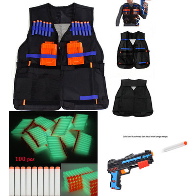 100 PCS Gun Soft Darts  1 Tactical Vest For Nerf NStrike Elite Series white On Line