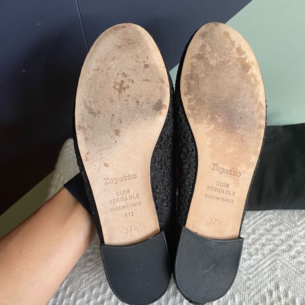 Repetto Black Eyelet Lace Cendrillon Ballet Flat EU 37.5/US Repetto Black Eyelet Lace Cendrillon Ballet Flat EU 37.5/US