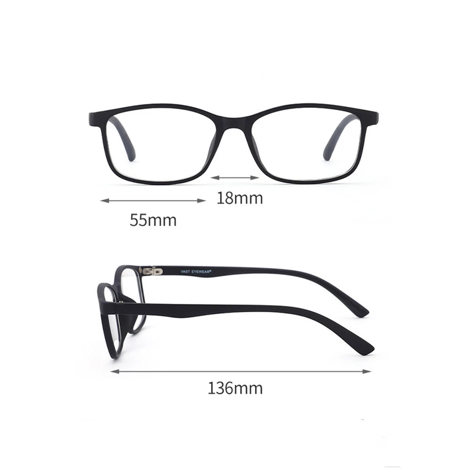 Gafas de sol polarizadas con clip magnético 5 en 1 montura cuadrada - Imagen 4 de 4