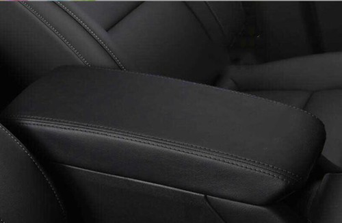 Black Leather Middle Console Armrest Cover Trim Fit For Cadillac XT4 2019-2022 - Picture 4 of 10