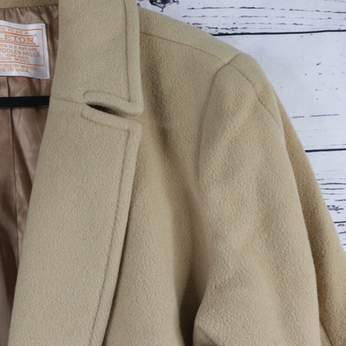 Pendleton Long Wool Coat Womens S Open Belted Vintage 80s Classic Collared - Picture 7 of 24