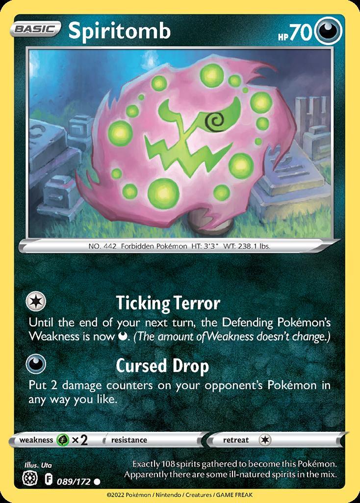 Pokemon Spiritomb (89/202) Brilliant Stars LP REVERSE HOLO