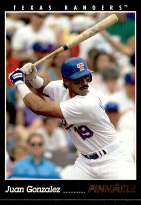 1993 Pinnacle Juan Gonzalez Texas Rangers #191 | eBay