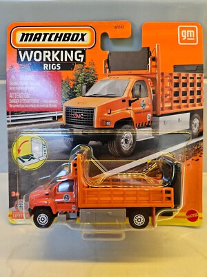 Matchbox Working Rigs International MV Box Truck, Garbage King XL, GMC 3500