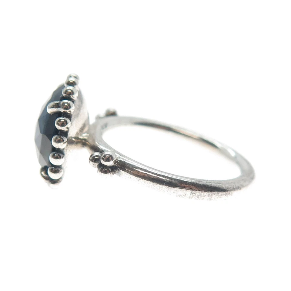 PANDORA 925 Sterling Silver Blue Crystal Midnight Star Ring Size 6 - Image 4 of 4