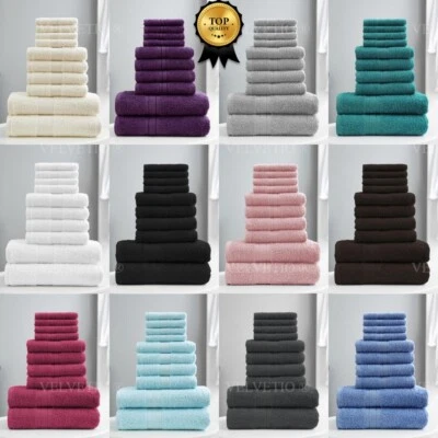 GAVENO CAVAILIA 100% EGYPTIAN COTTON TOWEL BALE SET 10 PIECE FACE HAND BATHROOM TORONTO TOWELS