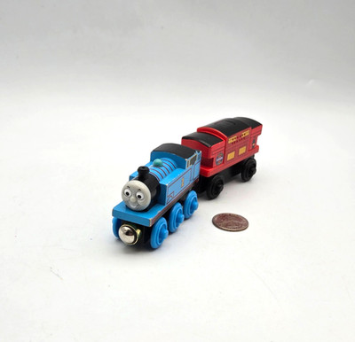 Thomas & Friends Wooden Train Talking Railway RFID Engine + Music Caboose Lot x2