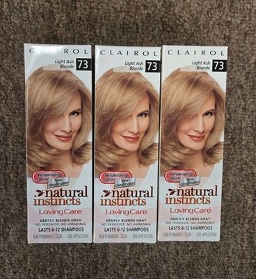 (Pack of 3) Clairol Natural Instincts Loving Care Hair Color Light Ash Blonde 73