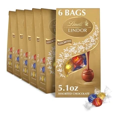 5.1 oz. Bag (6 Pack), Great for Gift Giving, Melting Truffle Center, Chocol