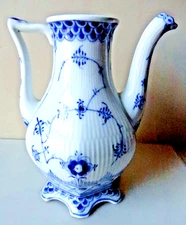 Royal Copenhagen Blue Fluted Full Lace 6 Cup Coffee Pot #1202 BASE ONLY - MINT