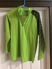 Spyder kids XXL 1/4 Zip Base Layer Lime Green Spider Web"