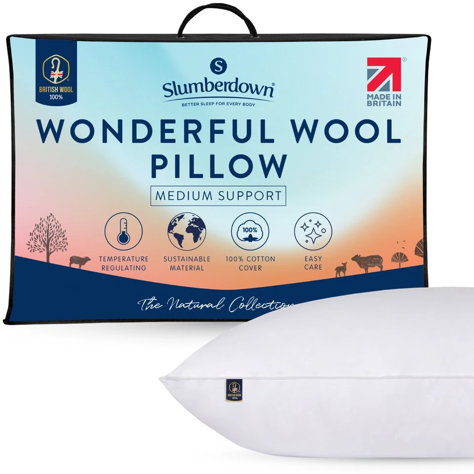 Slumberdown Wonderful Wool Medium Support Pillow