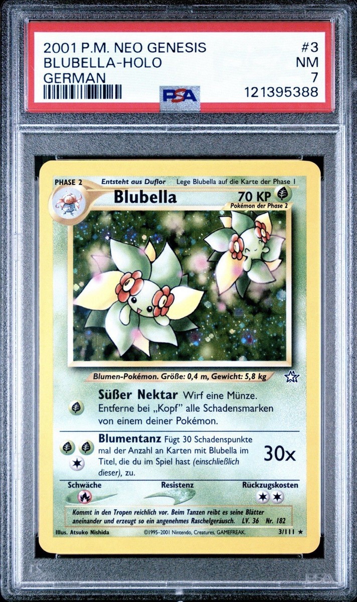 2001 Pokemon GERMAN Unlimited Neo Genesis Blubella-Bellossom Holo