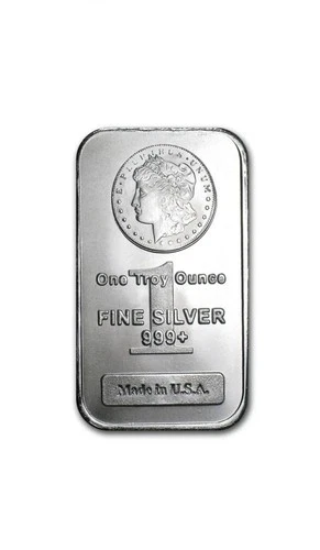 1 oz. Highland Mint Silver Bar - Morgan Dollar Design .999+ Fine Sealed.