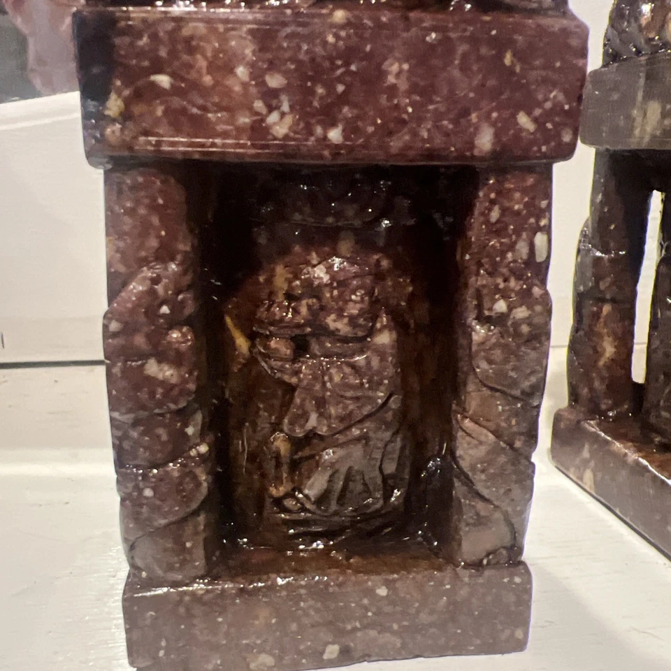 2 件中国古董石雕,Foo 狗 — 第 2/4 张图片