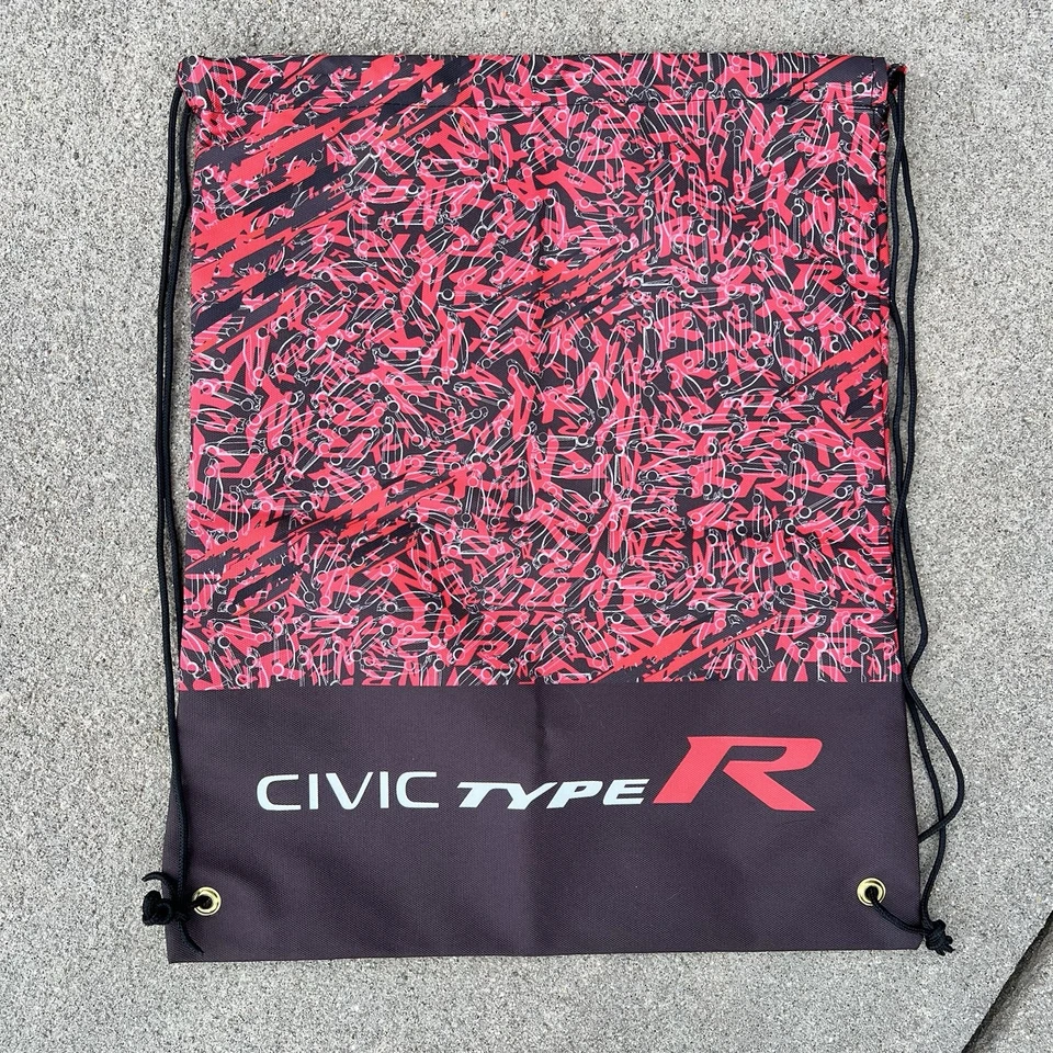 Mochila HONDA Civic Tipo R Unisex Gimnasio/Escuela/Playa Bolso Gris Logo 17x14 NUEVA. Foto 3 de 4