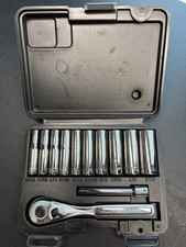 Vintage Craftsman 14 Drive 12pc Sae Deep Socket Set 6pt 34781 Made In Usa