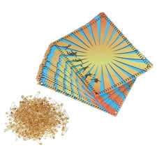 Running Bib Number 7x6 Inch, 100 Pcs Wheat Ears Waterproof Competitor Number