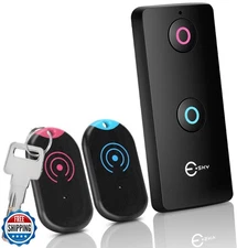Esky Ultra Slim Key Finder Kit Pro: 2 Receivers, 80dB Sound, 100ft Range