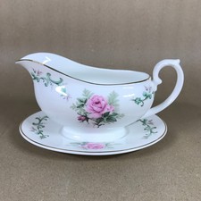 Vintage Royal Grafton Fine Bone China Gravy Boat and Stand 1802