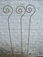 3 StüCk, Gartenstab , Rankstab, Rosenstab, Schnecke, Rost,116 Cm, Eisen