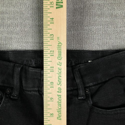 American Eagle Jeans Womens 0 Black Curvy High Rise Flare Next Level Stretch - Picture 6 of 15