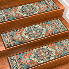 Stair Treads for Wooden Steps Indoor, 15 Pack 8" X 30" Non Slip Carpet Stair Tre