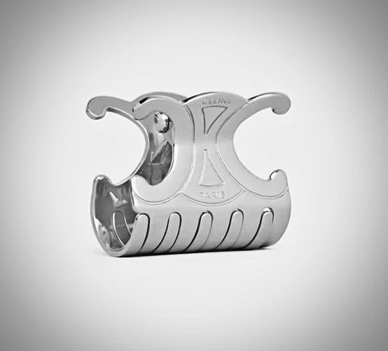 Nuevo • Clip de pelo Celine de metal plateado - Clip de garra mediano Foto 3 de 4