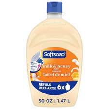 Softsoap Moisturizing Liquid Hand Soap Milk Honey Scent 50 fl oz Refill 1Soap