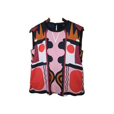 Art.365 Marella Size 4   Abstract Sleeveless High Neck Shirt Top Max Mara