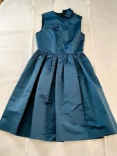 MARC JACOBS Sleeveless Asymmetrical Plated Dress Navy Sample Size 2