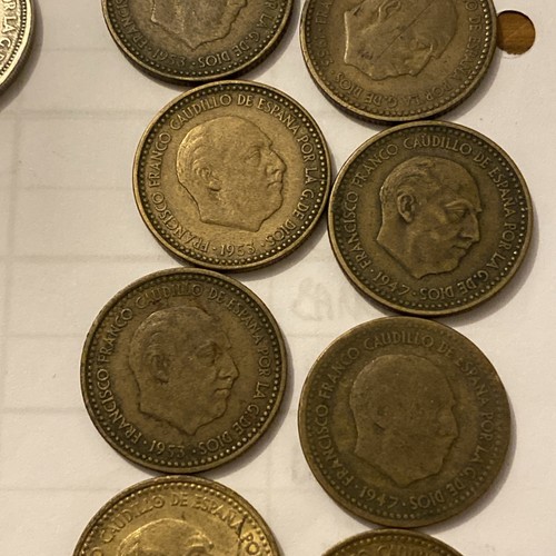 SPANISH COINS- SPAIN- Old- Modern- Franco- Aluminium-footy World Cup Etc X 58 - Picture 10 of 24