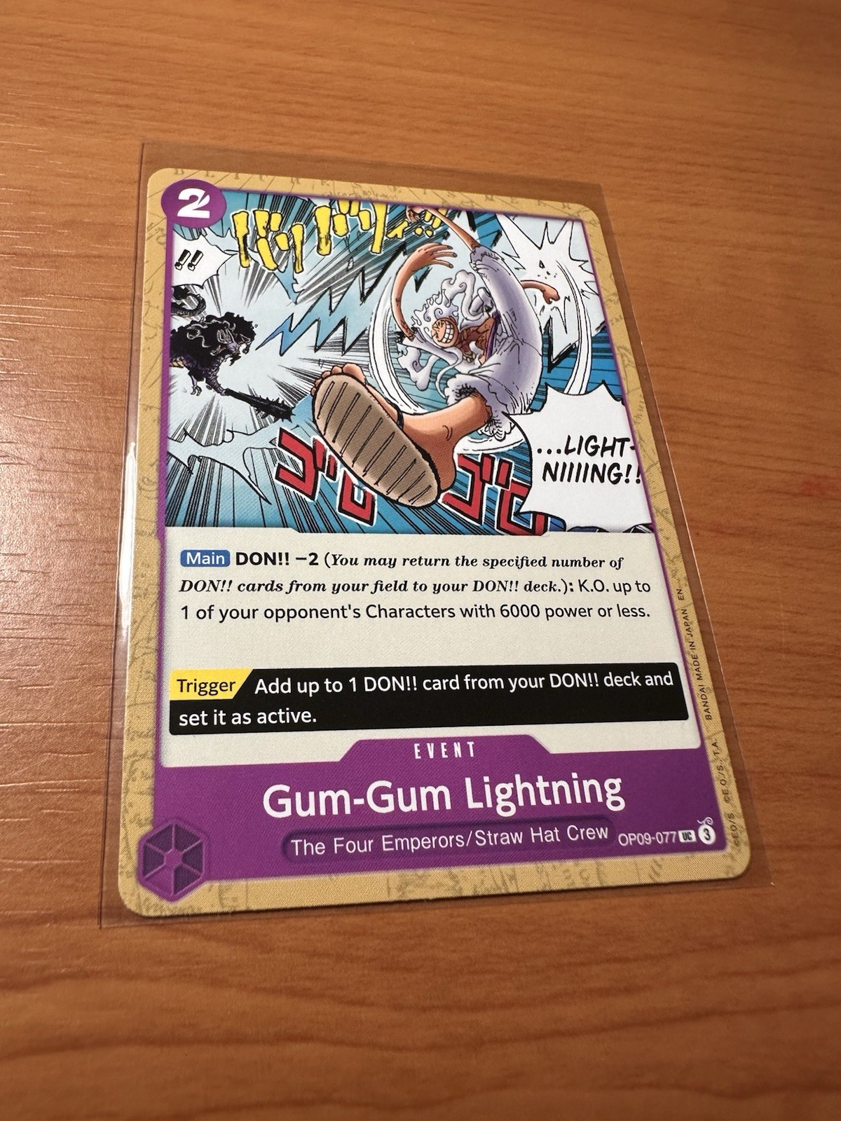 Gum-Gum Lightning OP09-077 Premium Booster PRB-02 Vol 2 One Piece 000412