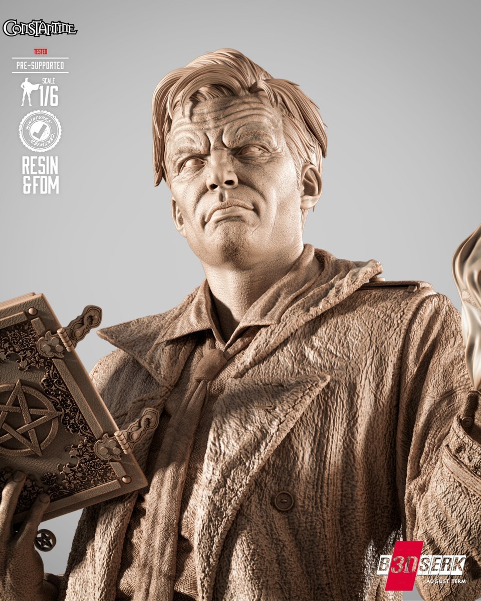 コンスタンティン　1/6カスタムヘッド　Sculptor.luo彫刻 Constantine 1/6 or 1/8 Scale Statue 3D Print Model Kit Unpainted