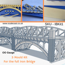 Kit de 3 moldes Iron Bridge para modelismo ferroviario - OO - IBKit1