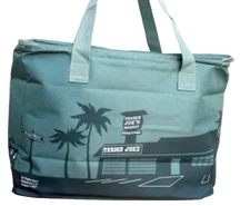 Trader Joe's Large Insulated Tote Cooler  Bag Dusty Blue 8 Gallons