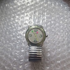 Ladies Le Chat Designer Watch With Stretch Bracelet. New Battery. Blue Face. 