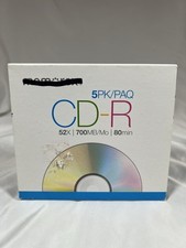 Memorex Cool Colors CD-R 52X 700MB 80 min 5 Pack Blank Media W/cases New