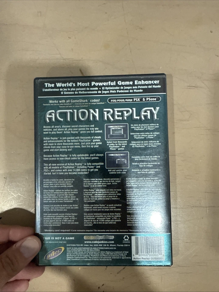 Action Replay For PSX & PSone PlayStation 1 and 2 Complete CIB No Memory Card - Image 4 of 4