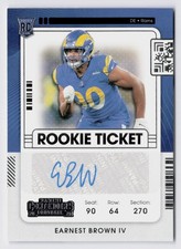 2021 Panini Contenders Rookie Ticket Auto Earnest Brown IV #291 L.A. RAMS